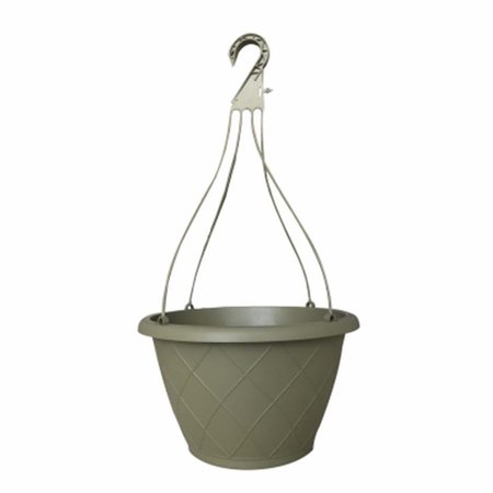 ATT SOUTHERN Att Southern 245388 12 in. Olive Green Weave Hanging Basket 245388